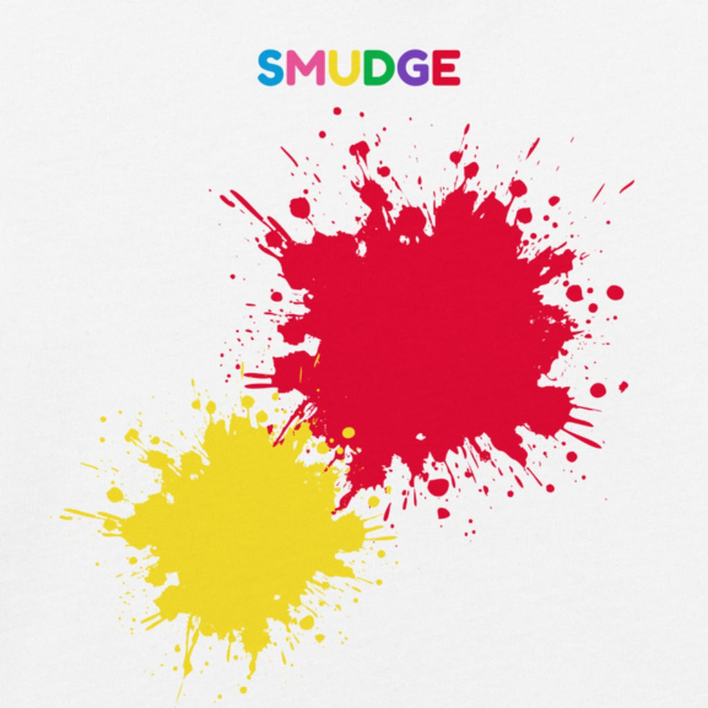 Close-up of the Red & Yellow Front Pair print on the front