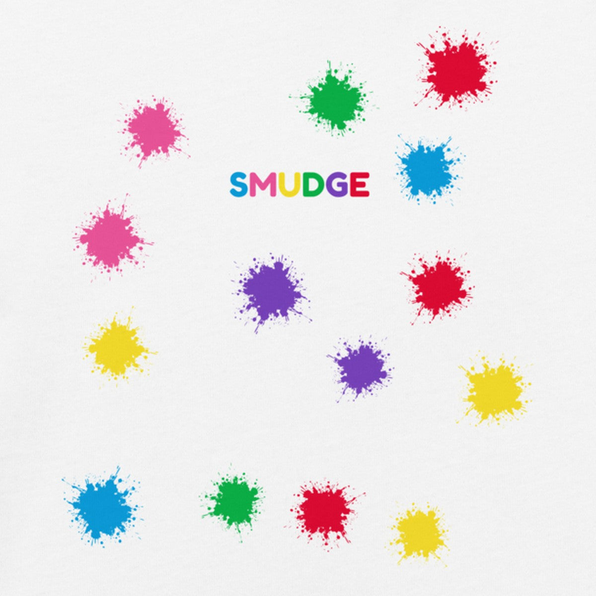 Close-up of the Splash Scatter print on the front