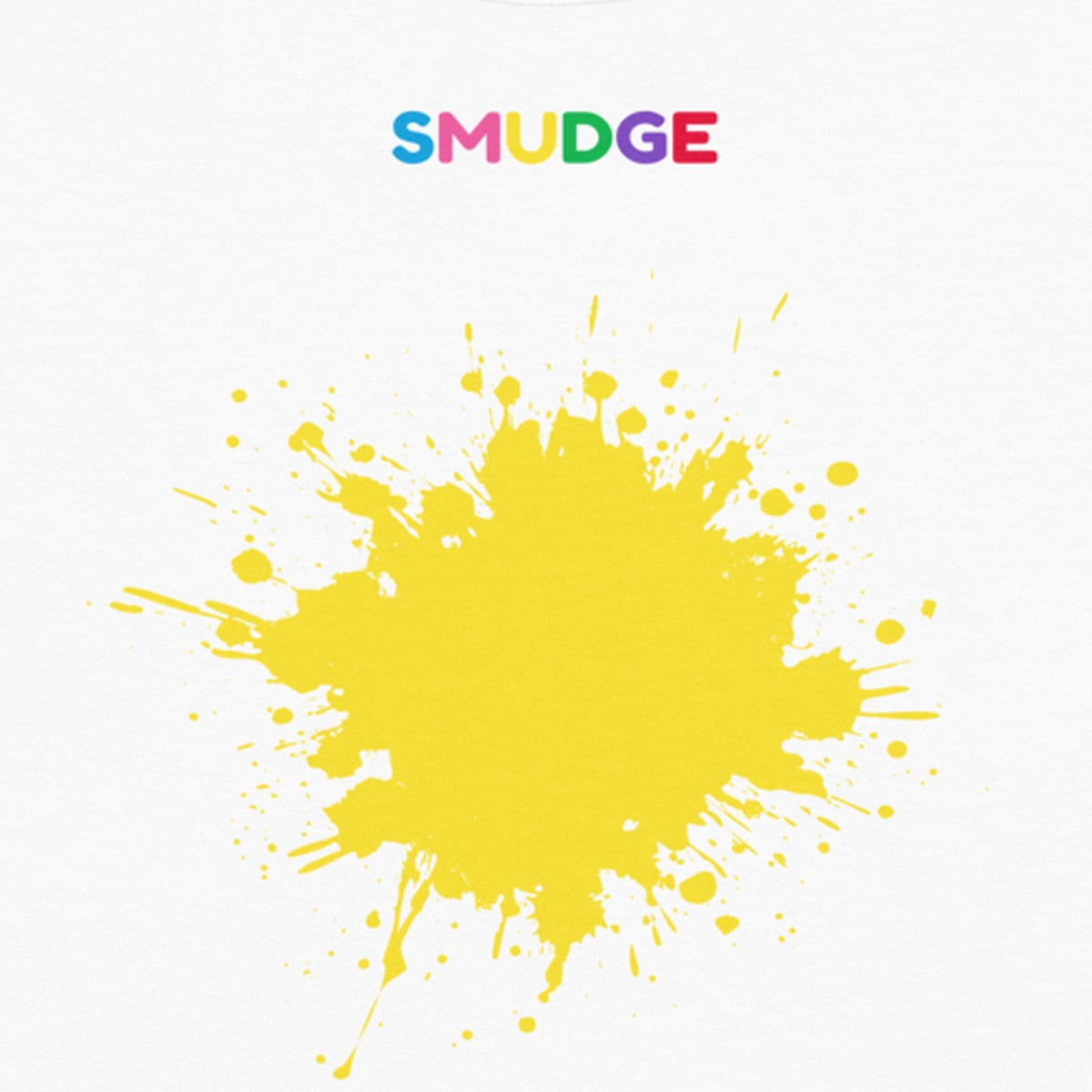 Close-up of the Yellow Splash print on the front