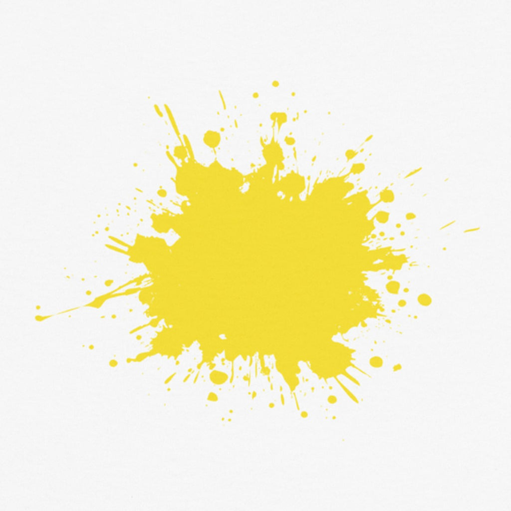 Close-up of the Yellow Back Splash print on the back