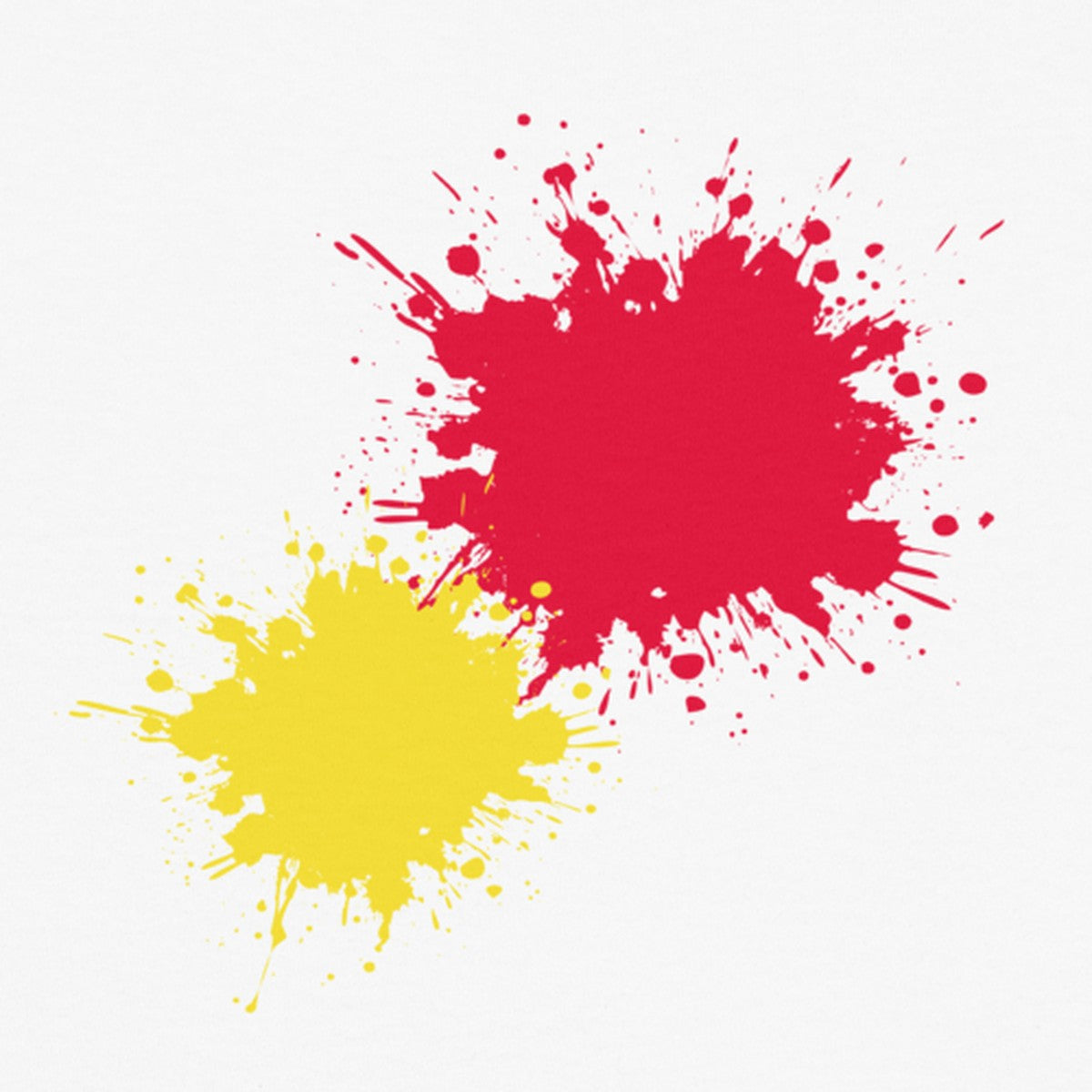 Close-up of the Red & Yellow Back Pair print on the back