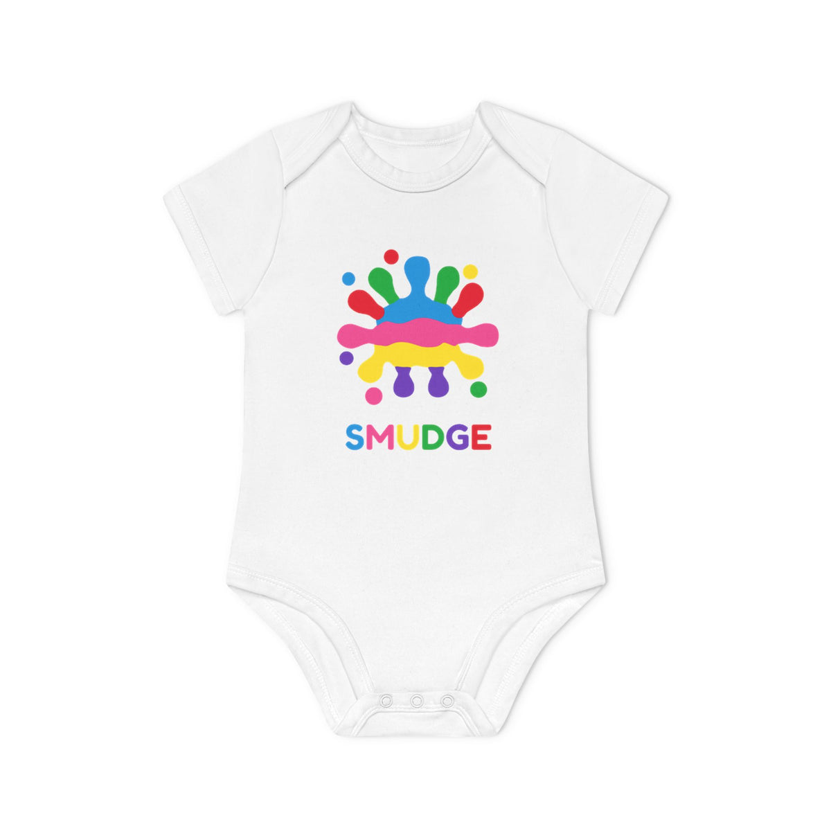SMUDGE Splash Short Sleeve Baby Bodysuit