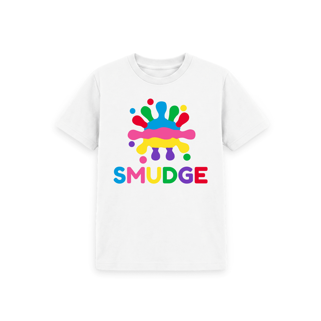 White Printed Kids T-Shirt Front