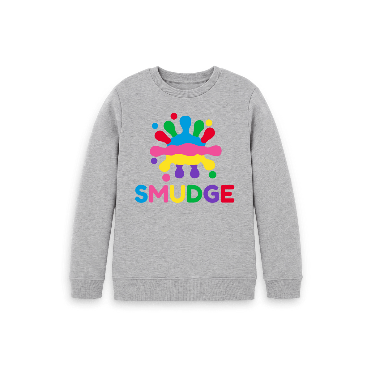 Athletic Grey Printed Kids Jumper Front