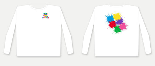 SMUDGE Big Back Youth Sweatshirt, Lockup + Back Cluster design