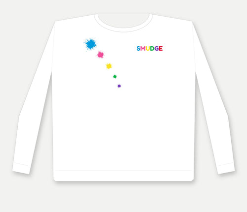 SMUDGE Off-Centre Youth Sweatshirt, Shoulder Trail design