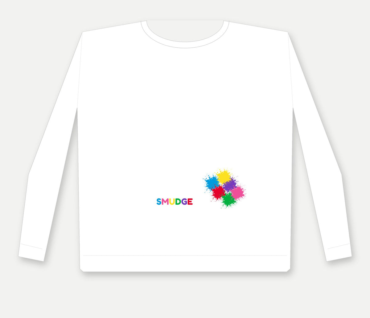 SMUDGE Hem & Drip Youth Sweatshirt, Hem Corner design