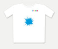 SMUDGE Colour Splash Youth T-Shirt, Cyan Splash design