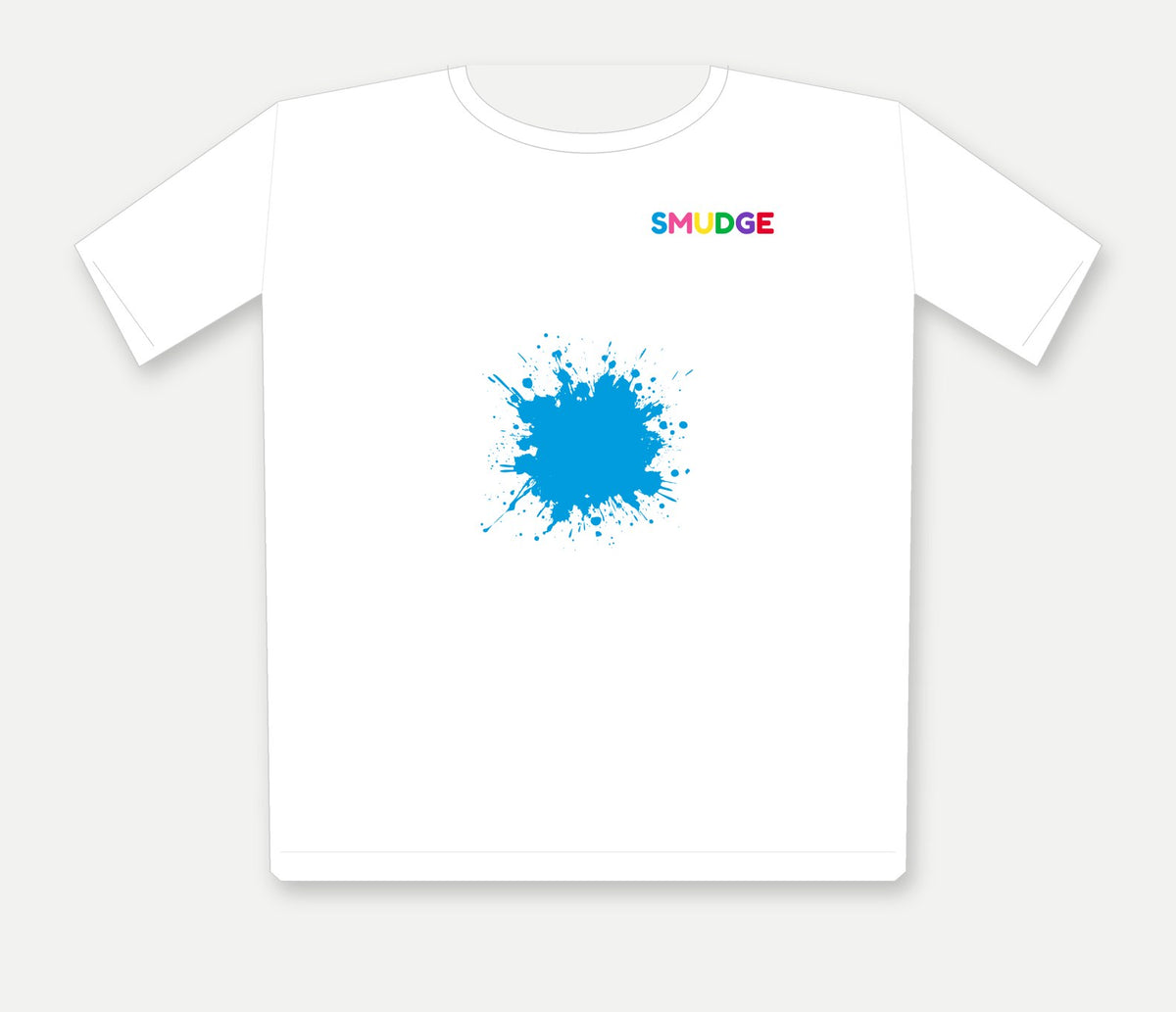 SMUDGE Colour Splash Youth T-Shirt, Cyan Splash design