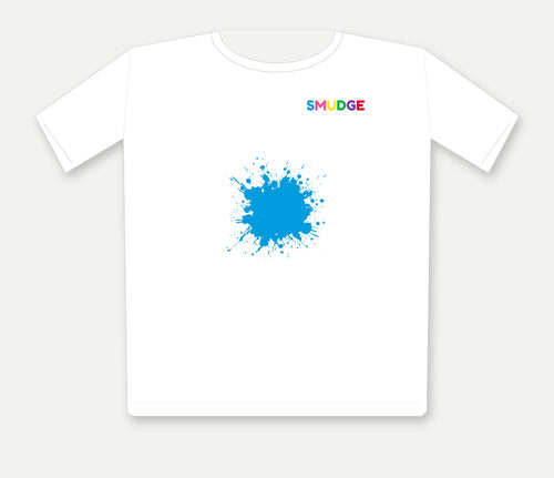 SMUDGE Colour Splash Youth T-Shirt, Cyan Splash design
