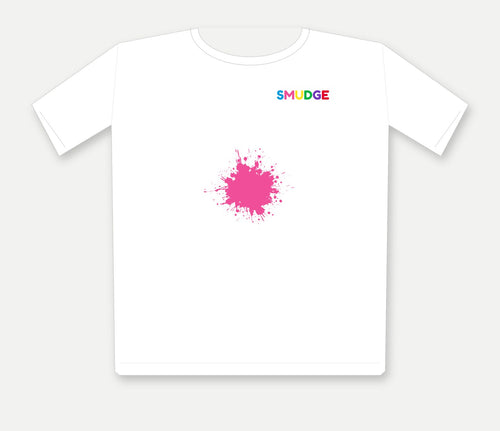 SMUDGE Colour Splash Youth T-Shirt, Pink Splash design
