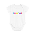 White Printed baby grow Front