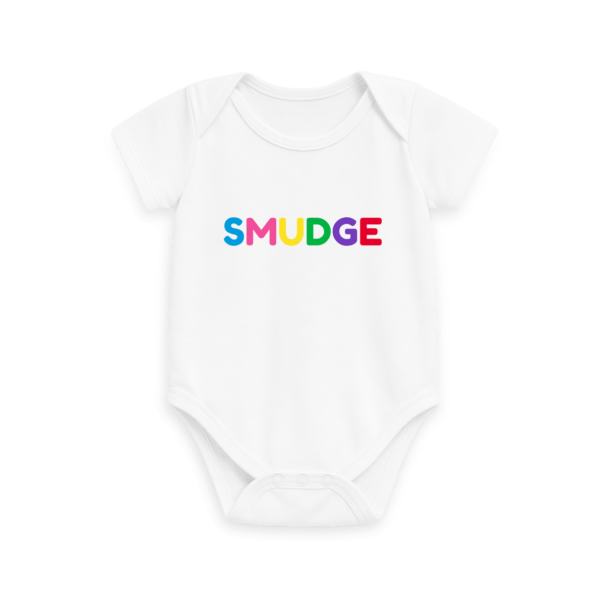 White Printed baby grow Front