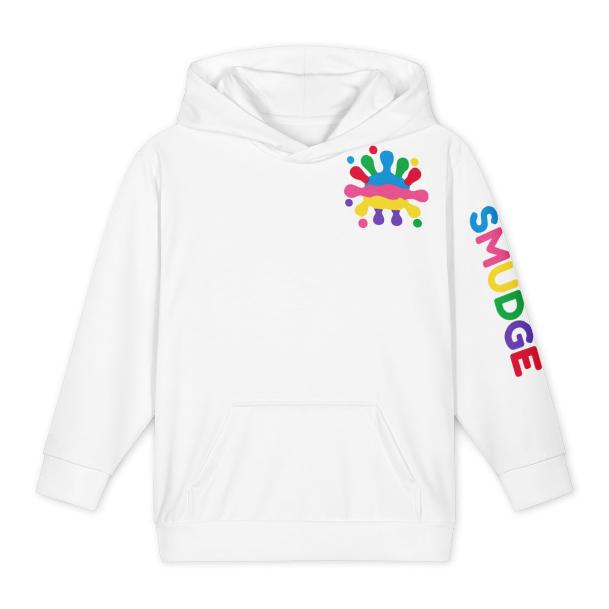 SMUDGE Sleeve Splash Youth Hoodie, front