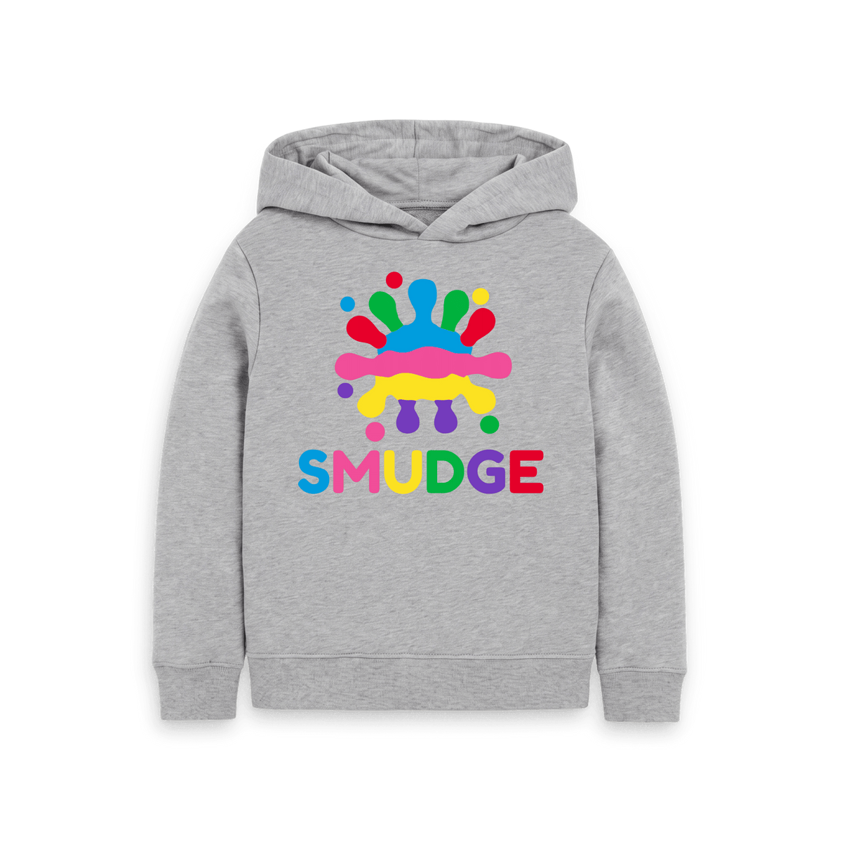 Athletic Grey Printed Kids Hoodie Front