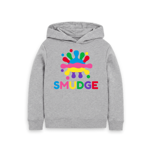 Athletic Grey Printed Kids Hoodie Front