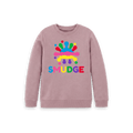 Mauve Printed Kids Jumper Front