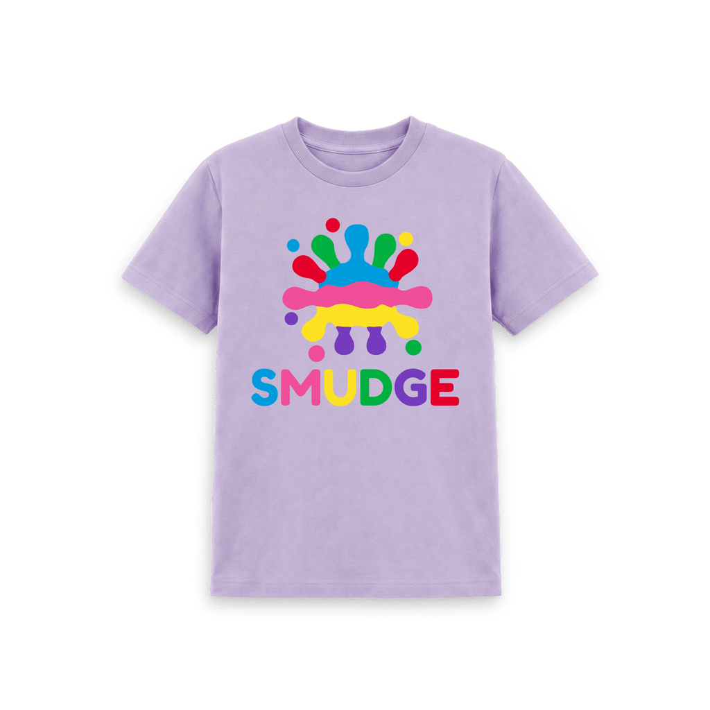 Soft Lilac Printed Kids T-Shirt Front
