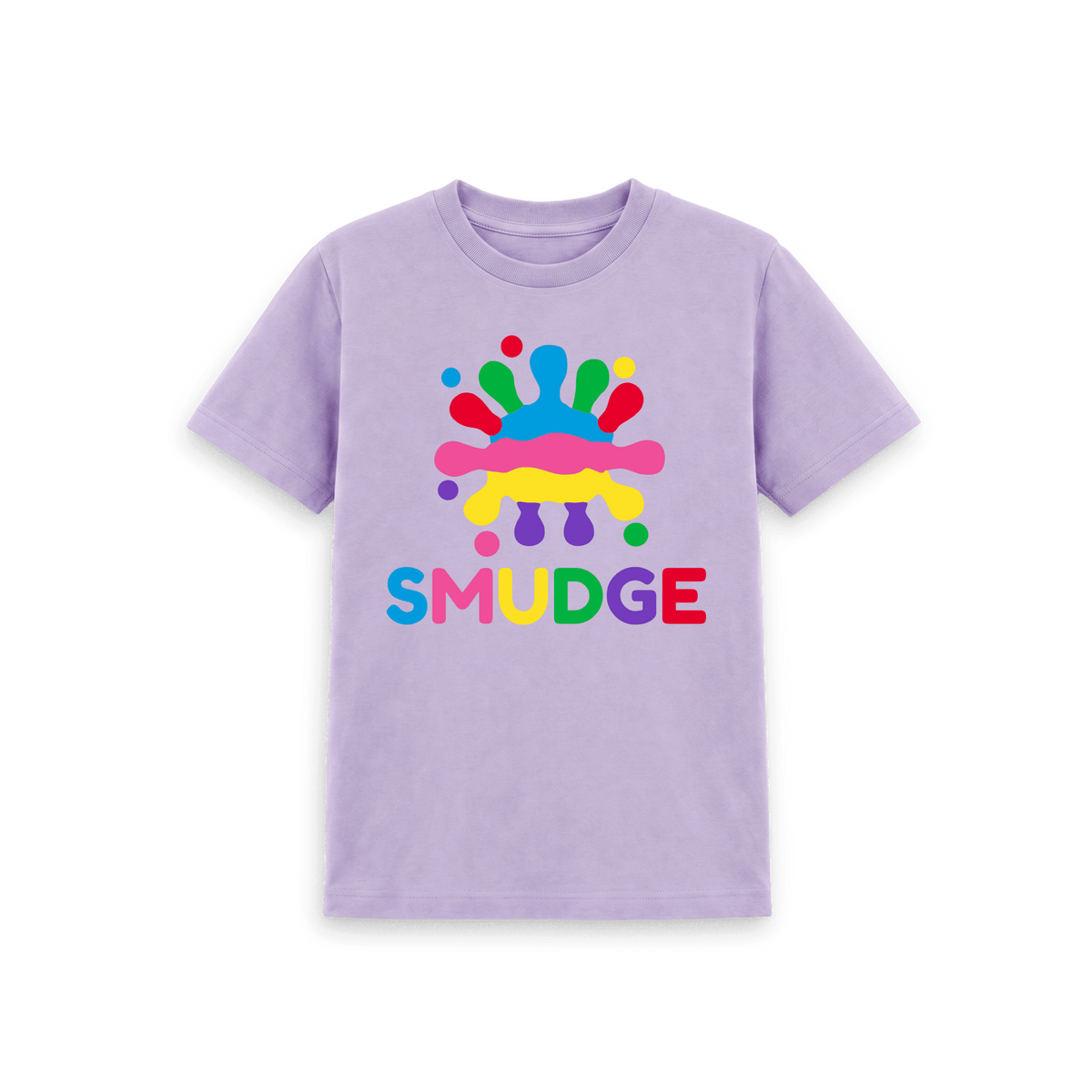 Soft Lilac Printed Kids T-Shirt Front