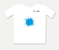SMUDGE Front Splash Organic Kids T-Shirt, Cyan Splash design