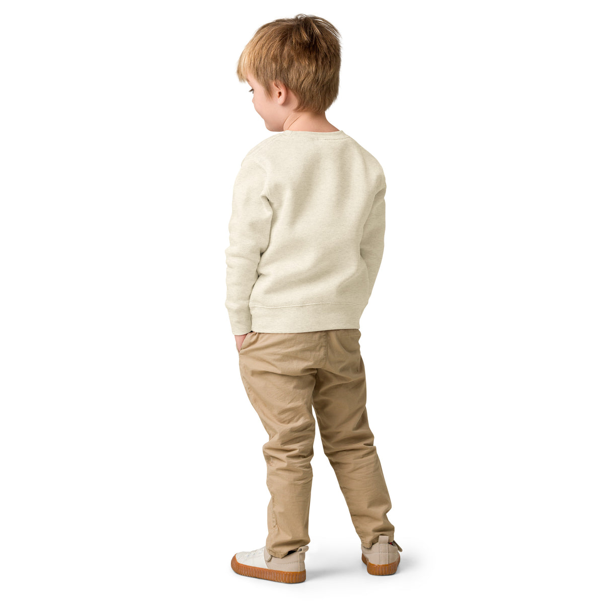 SMUDGE Big Logo Kids' Sweatshirt in cream, back