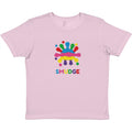 Light Pink kids' T-shirt with SMUDGE splash logo on the front centre